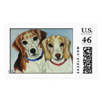 "Barney and Peanut" postage by paintonmypaws "Barney and Peanut" postage