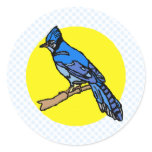 Barney Blue Jay Round Sticker