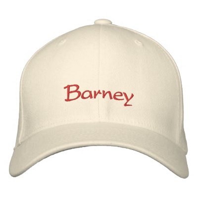 Barney Name Cap / Hat Embroidered Baseball Caps by toppings