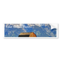 Barns Grand Tetons Mountains bumper stickers