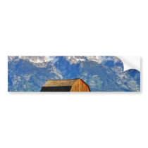 Barns Grand Tetons Mountains bumper stickers