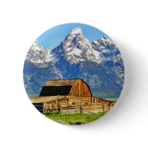 Barns Grand Tetons Mountains buttons