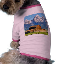 Barns Grand Tetons Mountains Dog T Shirt