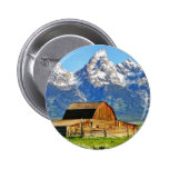Barns Grand Tetons Mountains Pin