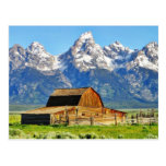Barns Grand Tetons Mountains Postcards