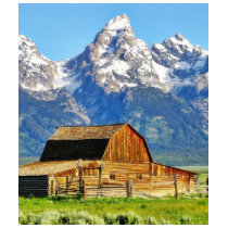 Barns Grand Tetons Mountains t-shirts