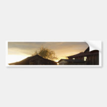 Barns in the Afternoon Sunlight Bumper Sticker
