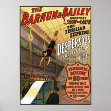 Barnum and Bailey Desperado's Leap for Life Posters