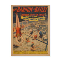 Barnum and Bailey Grand Water Circus Poster Post Cards