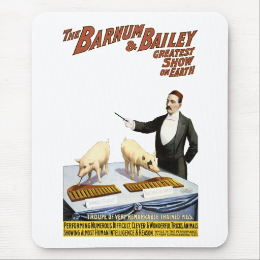 Barnum and Bailey: Performing Pigs Mousepads