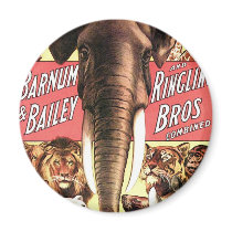 Barnum & Bailey and Ringling Bros Combined - Eleph Fridge Magnets