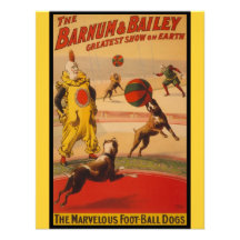 Barnum & Bailey Circus Foot-Ball Dogs Personalized Announcement