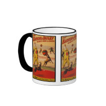 Barnum & Bailey Circus Foot-Ball Dogs Coffee Mugs