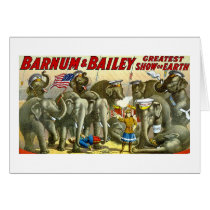 Barnum & Bailey - Elephants - Vintage Ad cards