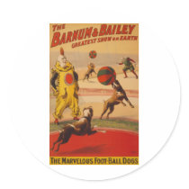 Barnum & Bailey Marvelous Foot-ball Dogs Sticker