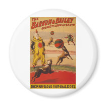 Barnum & Bailey - Marvelous Football Dogs Fridge Magnet