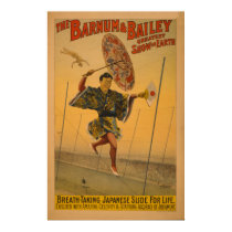 Barnum & Bailey Slide for Life Circus Poster posters