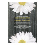 Barnwood and Daisy Wedding Invitation