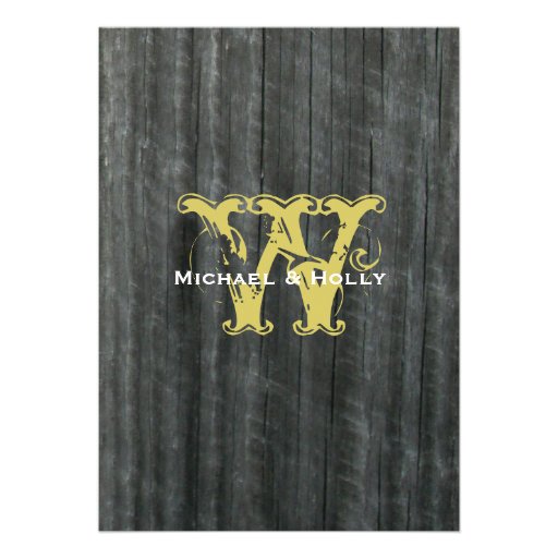 Barnwood and Daisy Wedding Invitation