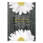 Barnwood and Daisy Wedding Invitation