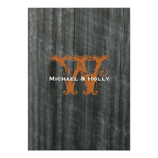 Barnwood & Sunflower Fall Wedding Invitation