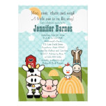 Barnyard Animal Baby Shower Invitations