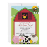 Barnyard Animal Fun Birthday Party Invites