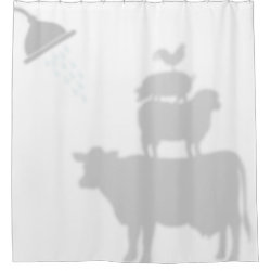 Barnyard Animals Shadow Silhouette Shadow Buddies Shower Curtain