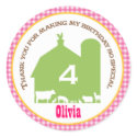 Barnyard Birthday Favor Sticker sticker