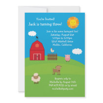 Barnyard Birthday Party Invitation