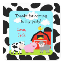 Barnyard farm Birthday Baby Shower favor stickers