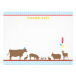 Barnyard Flat Thank You Note Custom Announcements