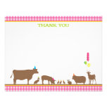 Barnyard Flat Thank You Note Invitations