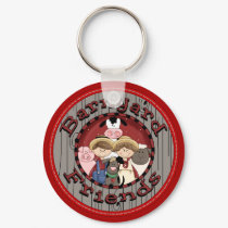 Barnyard Friends Country keychain by RanchLady Barnyard Friends Country keychain