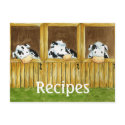 Barnyard Grapevine Recipe Card postcard