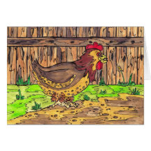 Barnyard Hen Card