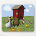 Barnyard Mouse Pad with Rooster Cows and Dog mousepads