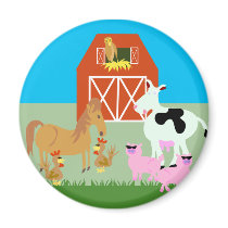 Barnyard Party Fridge Magnets