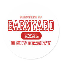 Barnyard University stickers by universityshirts Barnyard University stickers