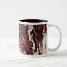 Baron von Steuben drilling American recruits Mugs