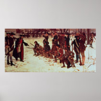 Baron von Steuben drilling American recruits Print