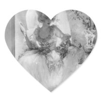 Baroness in Wedding Dress Heart Sticker