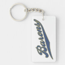 Barons Script Acrylic Keychains