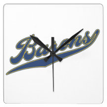 Barons Script Square Wall Clocks