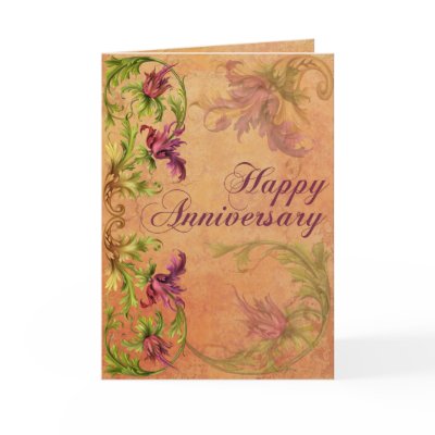 Baroque Anniversary Greeting Cards by RainbowCards