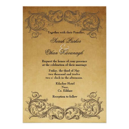 Baroque Antique Wedding invitation