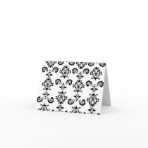 Baroque Black Notecards (blank inside)