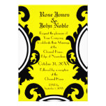 Baroque Black (Yellow) Wedding Invitation