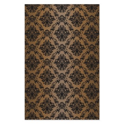 Baroque Brown Victorian Scrapbook Paper Stationery Design by mykajelina