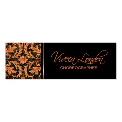 Baroque - Choreographer Dance Instructor Business Cards by StylishBusinessCards